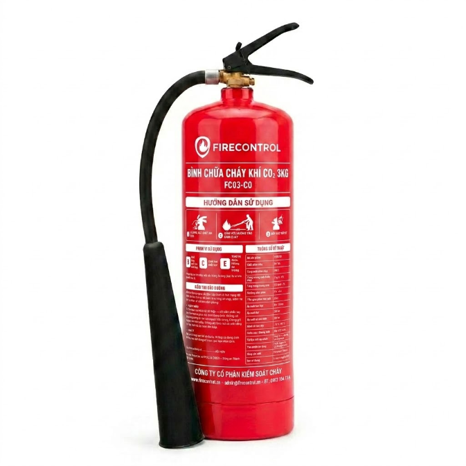 Bình chữa cháy khí CO₂ Firecontrol 3kg – FC03-CO