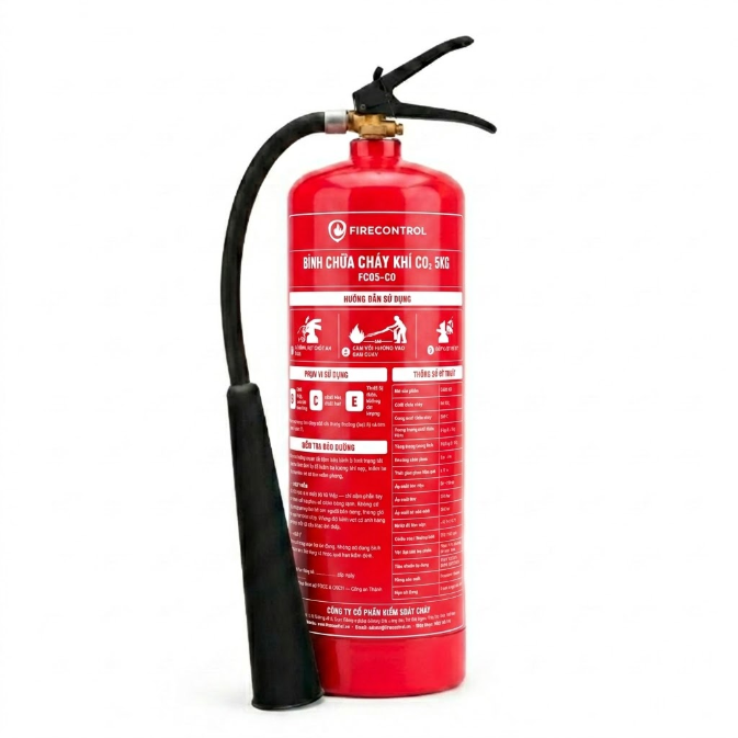 Bình chữa cháy khí CO₂ Firecontrol 5kg – FC05-CO