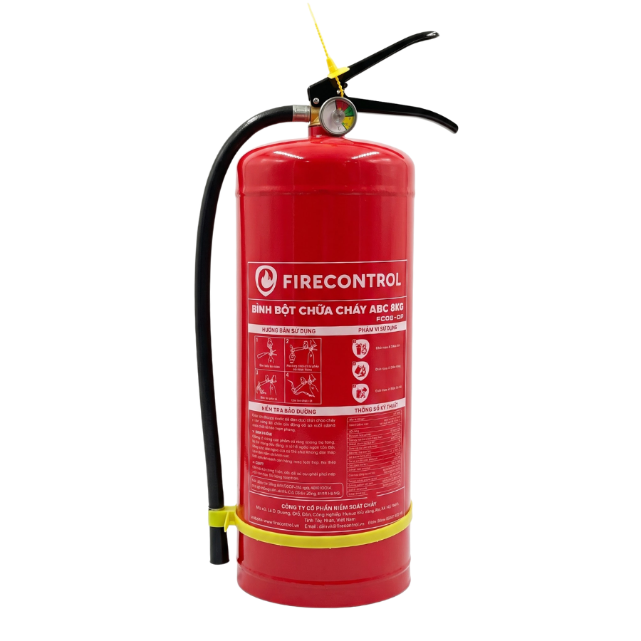 Bình chữa cháy xách tay Firecontrol 8kg bột ABC – FC08-DP